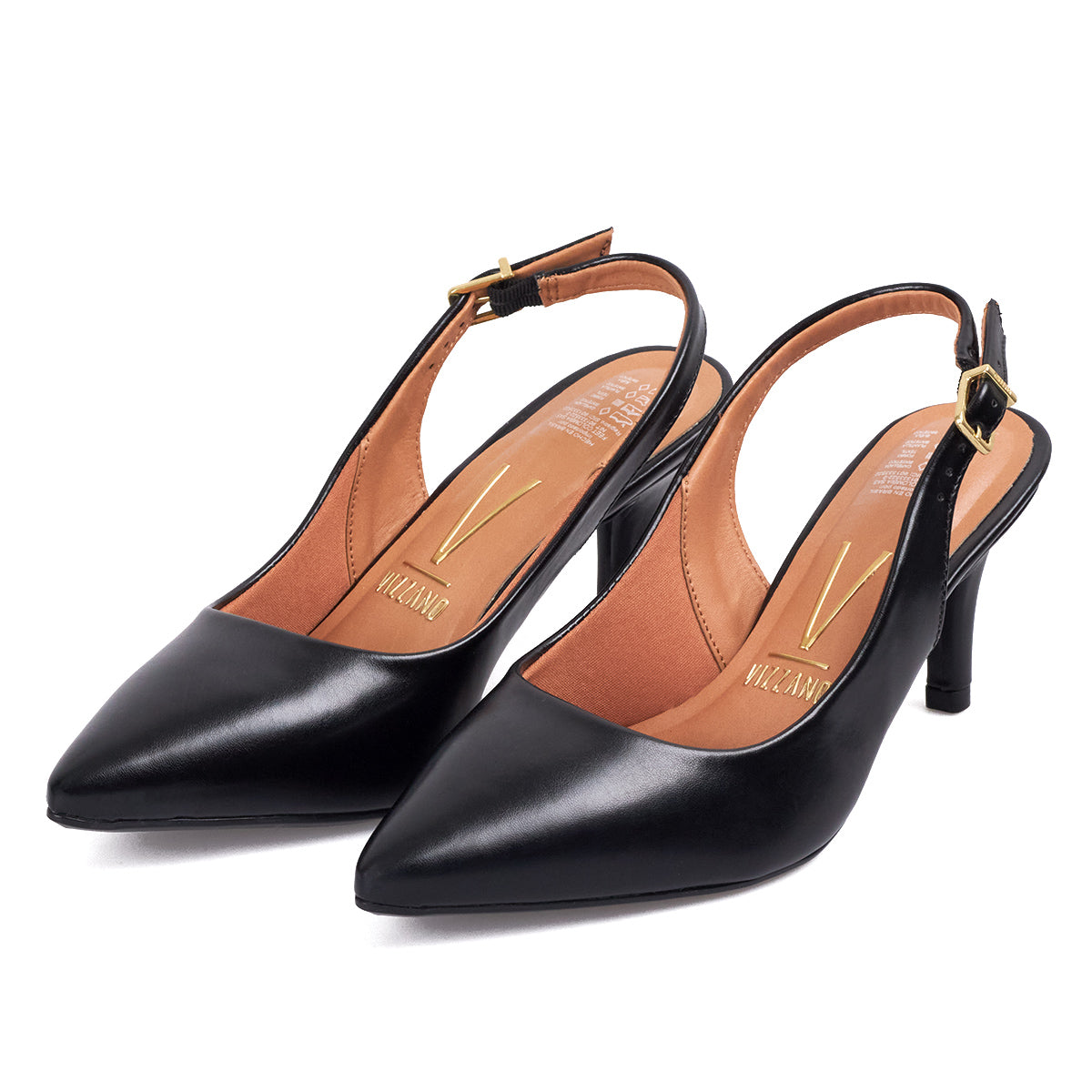 Tacon Medio Negro Slingback Vizzano Stiletto