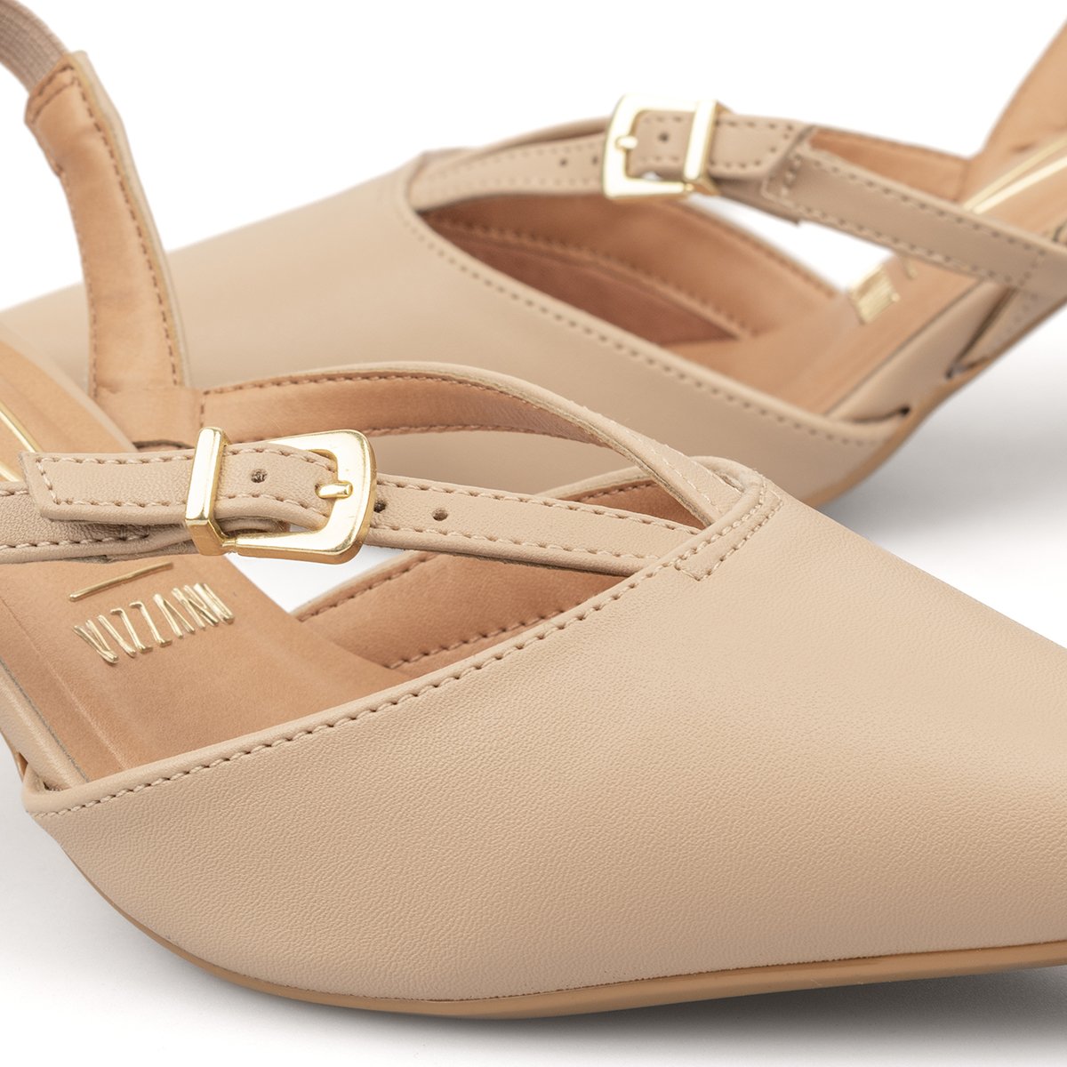 Tacón Medio Slingback Pelica Beige Vizzano Tacones