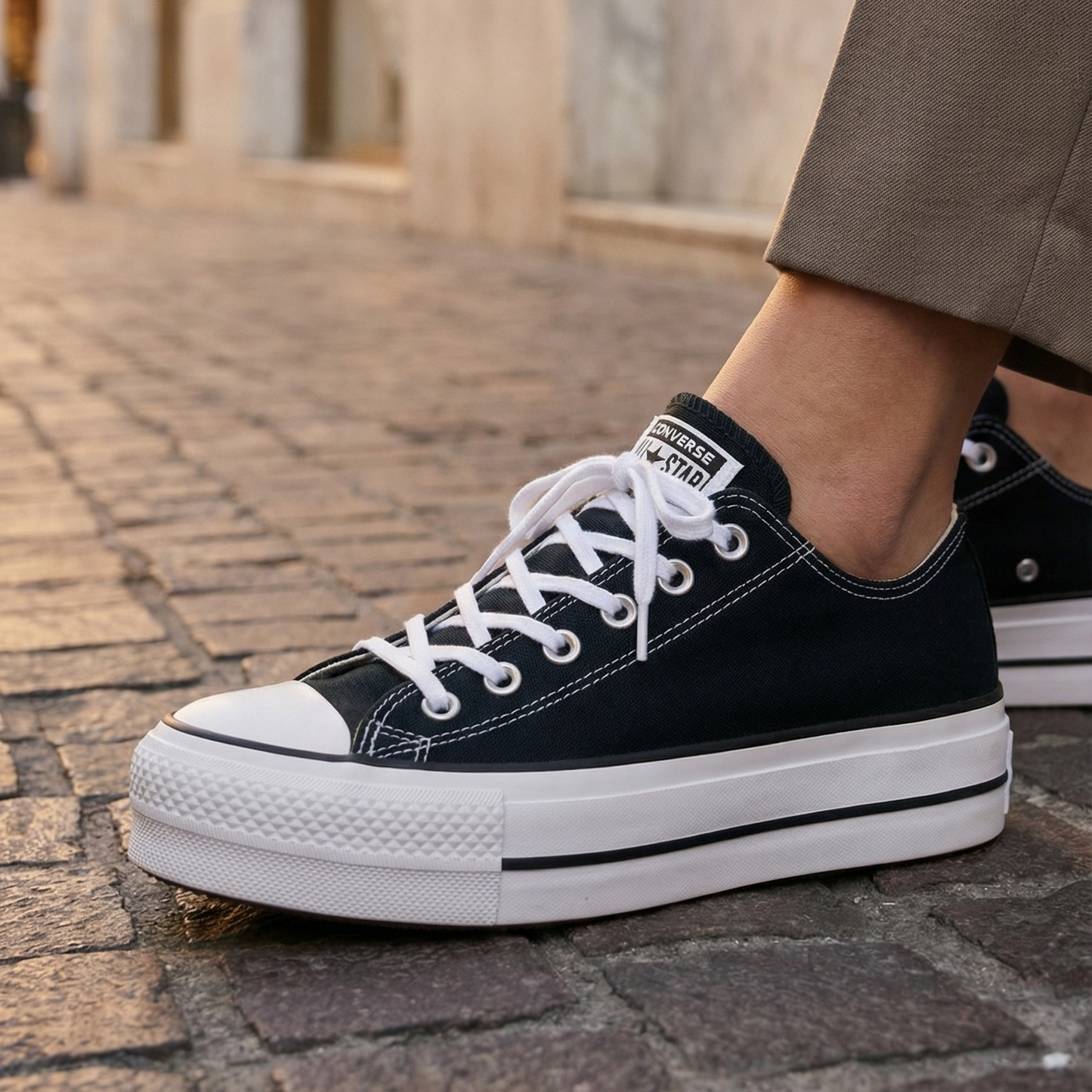 Tenis Converse Ctas Lift Double Stack Negro Tenis