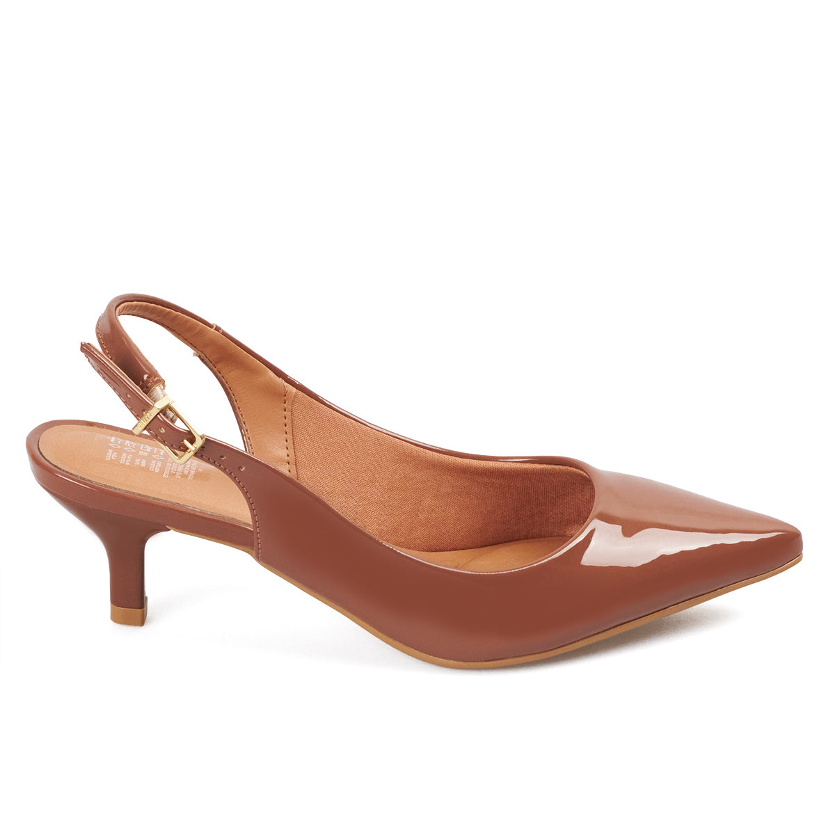 Tacon Bajo Café-Capuccino Slingback Kitten Vizzano