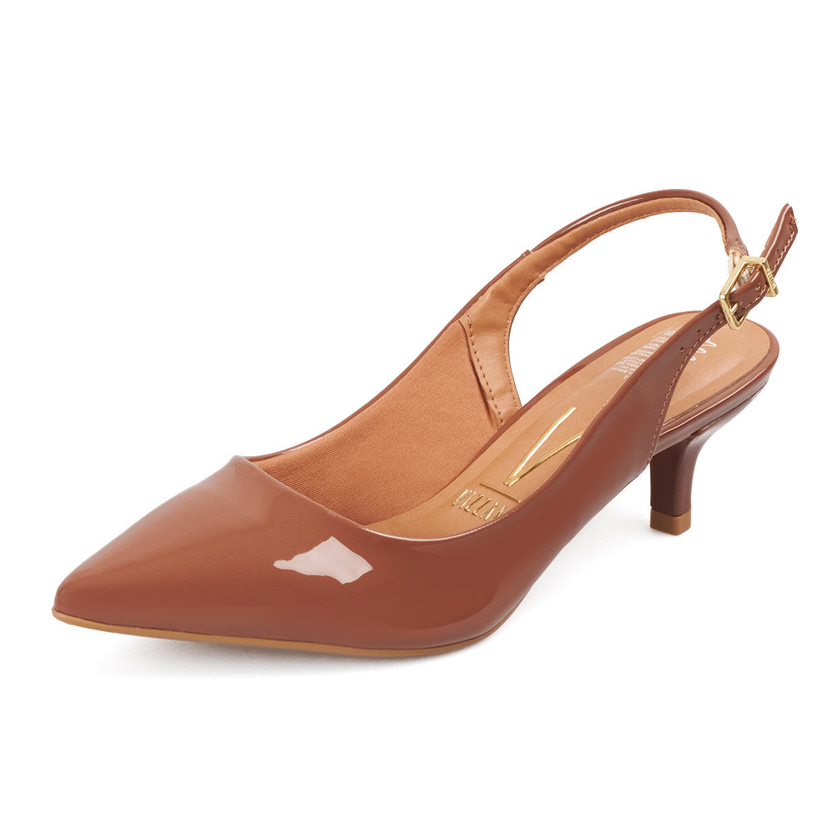 Tacon Bajo Café-Capuccino Slingback Kitten Vizzano Stiletto