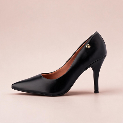 Tacón Stiletto Negro Napa Vizzano Tacón