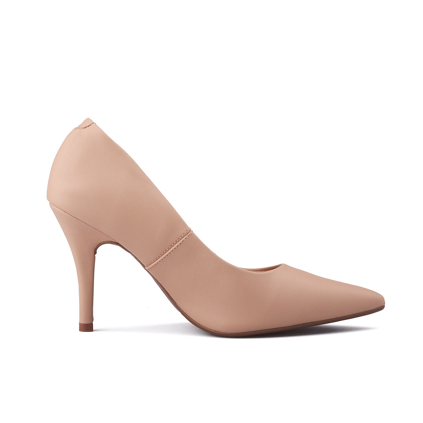 Tacón aguja Vizzano beige - detalle de punta y empeine