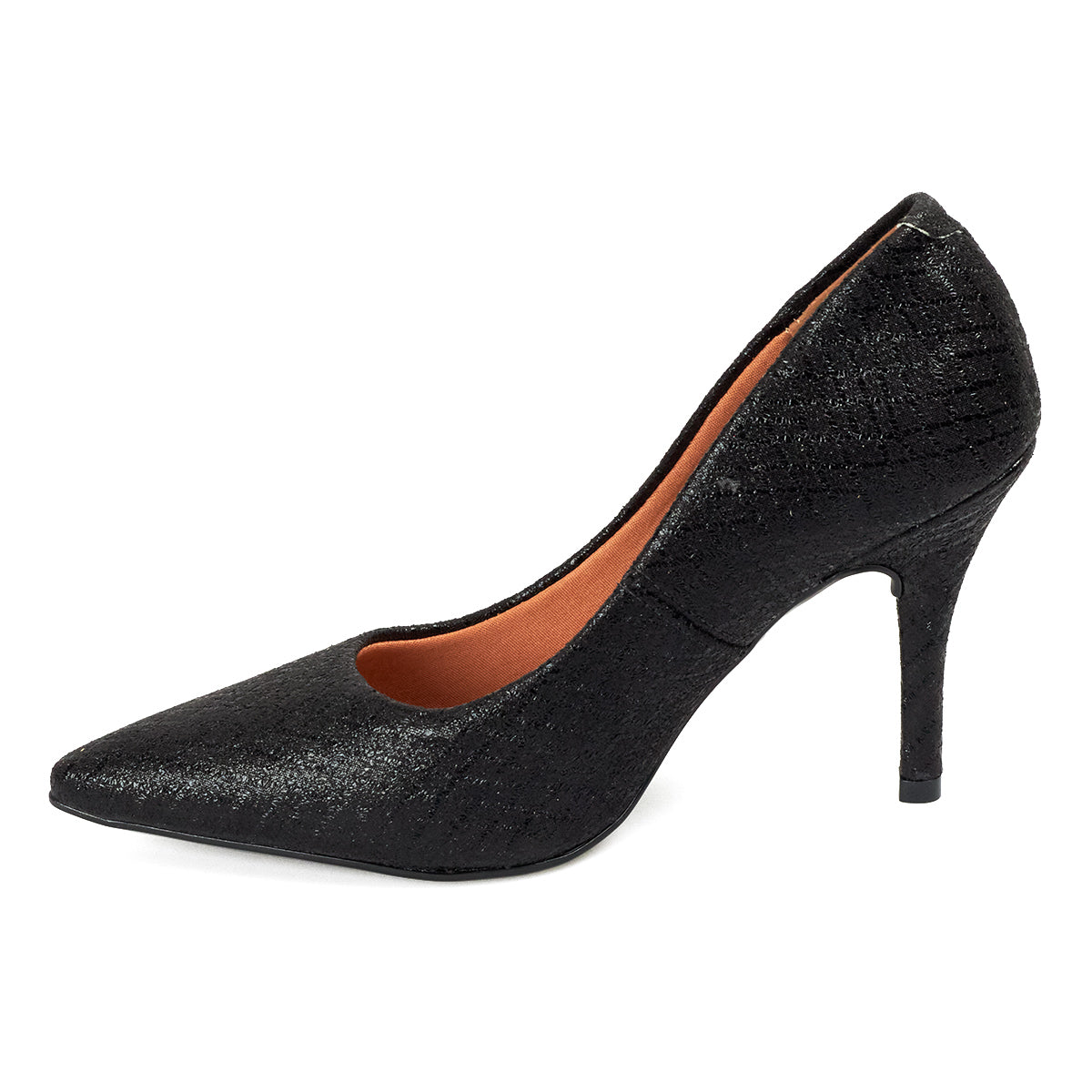 Tacon Stiletto Alto Negro Metal Vizzano