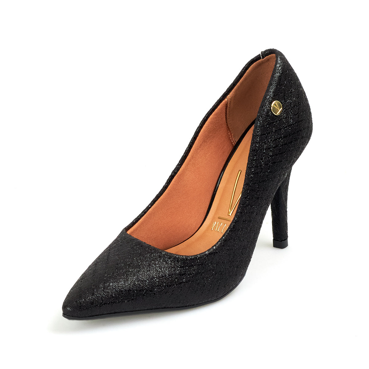 Tacon Stiletto Alto Negro Metal Vizzano Stiletto