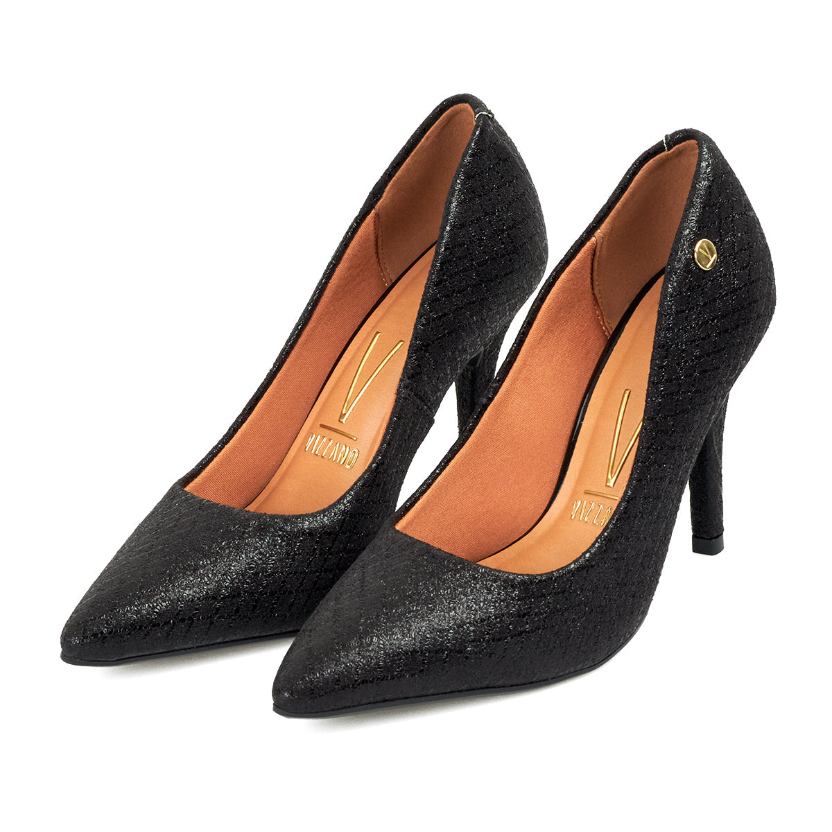 Tacon Stiletto Alto Negro Metal Vizzano Stiletto