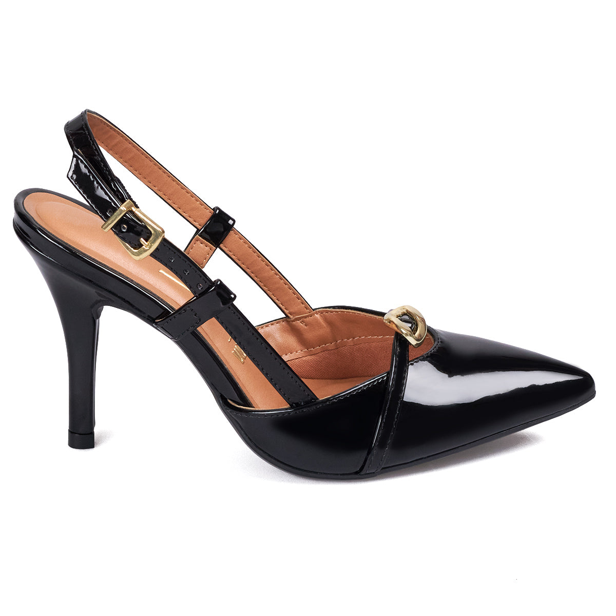 Tacon Alto Negro Stiletto Slingback Vizzano Stiletto