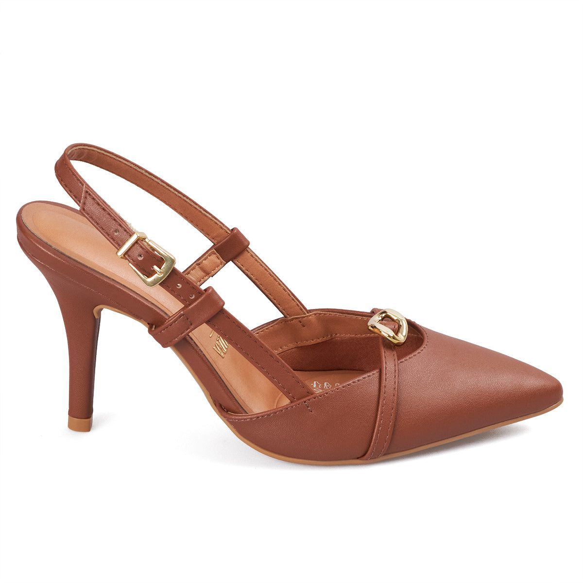 Tacon Alto Café-Moca Stiletto Slingback Vizzano Stiletto
