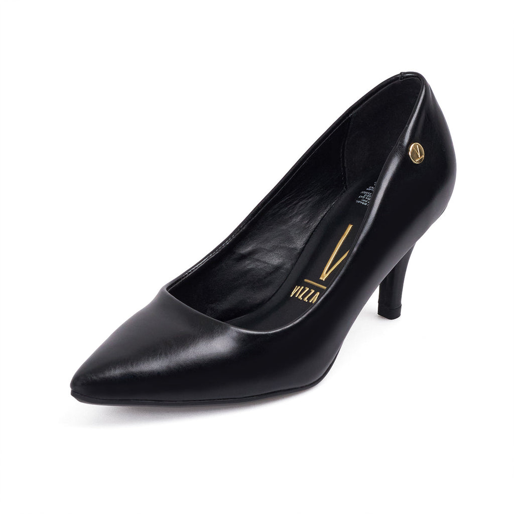 Tacon Medio Negro-Negro Stiletto Vizzano