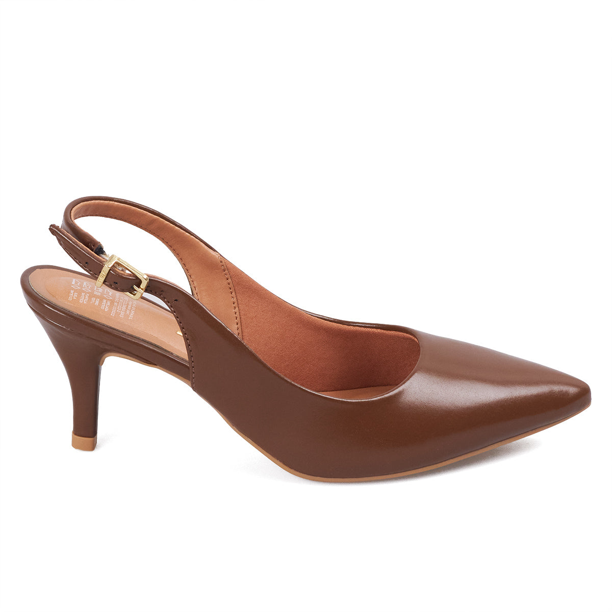 Tacon Medio Café-Capuccino Slingback Vizzano Stiletto