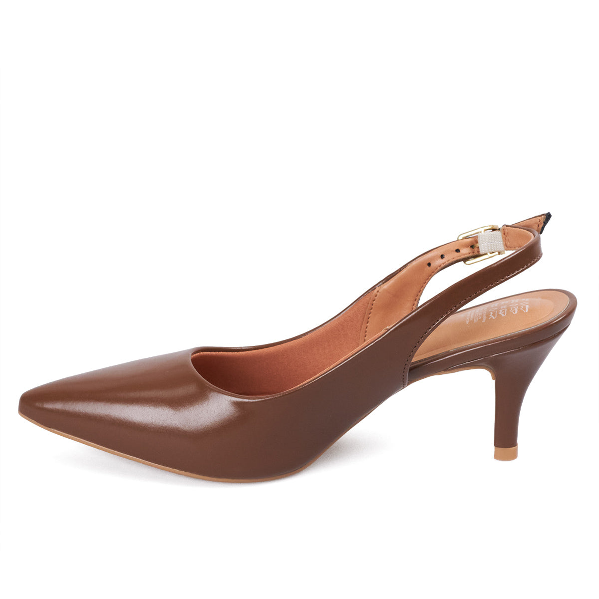 Tacon Medio Café-Capuccino Slingback Vizzano Stiletto