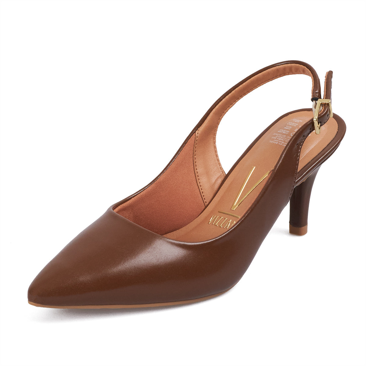 Tacon Medio Café-Capuccino Slingback Vizzano Stiletto