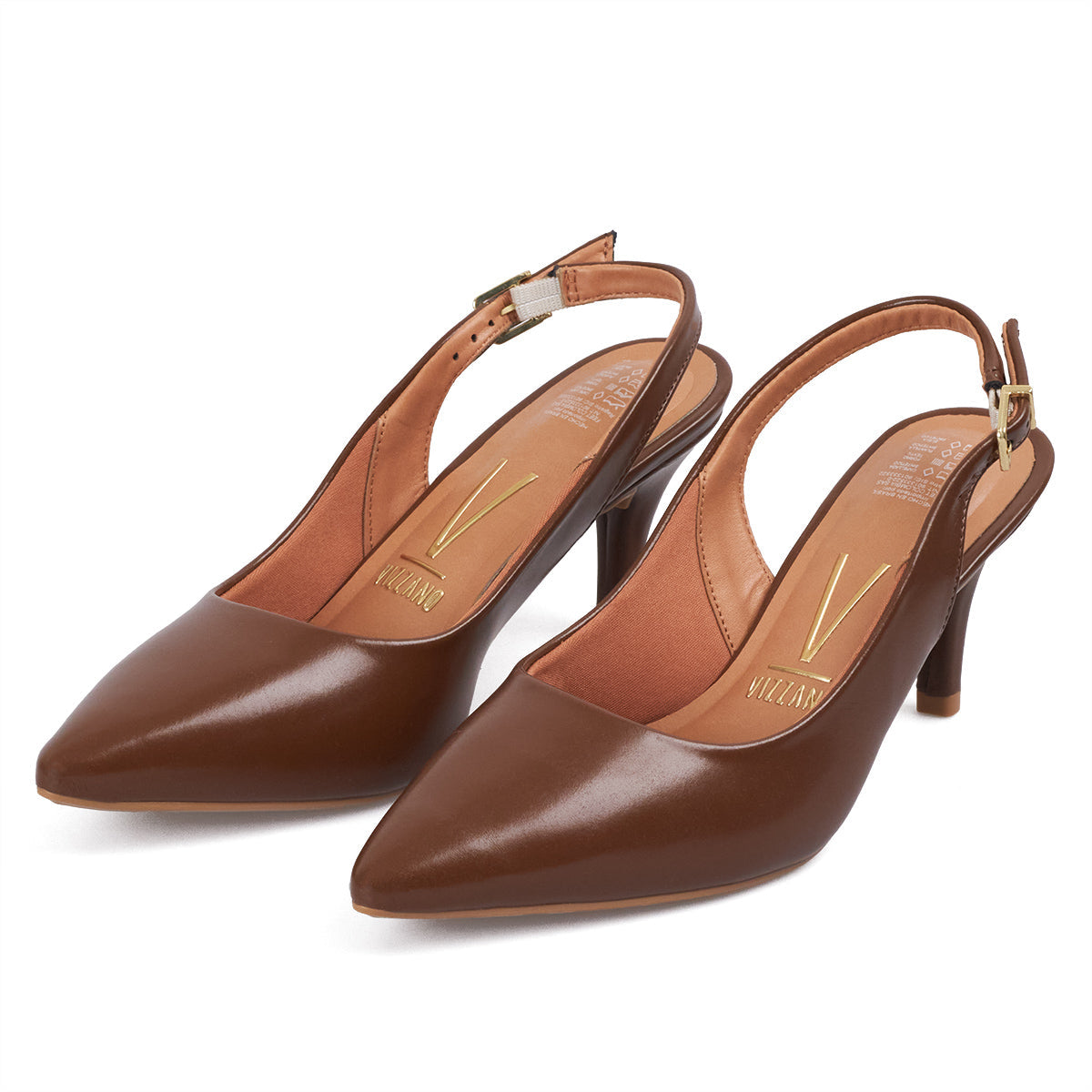 Tacon Medio Café-Capuccino Slingback Vizzano Stiletto