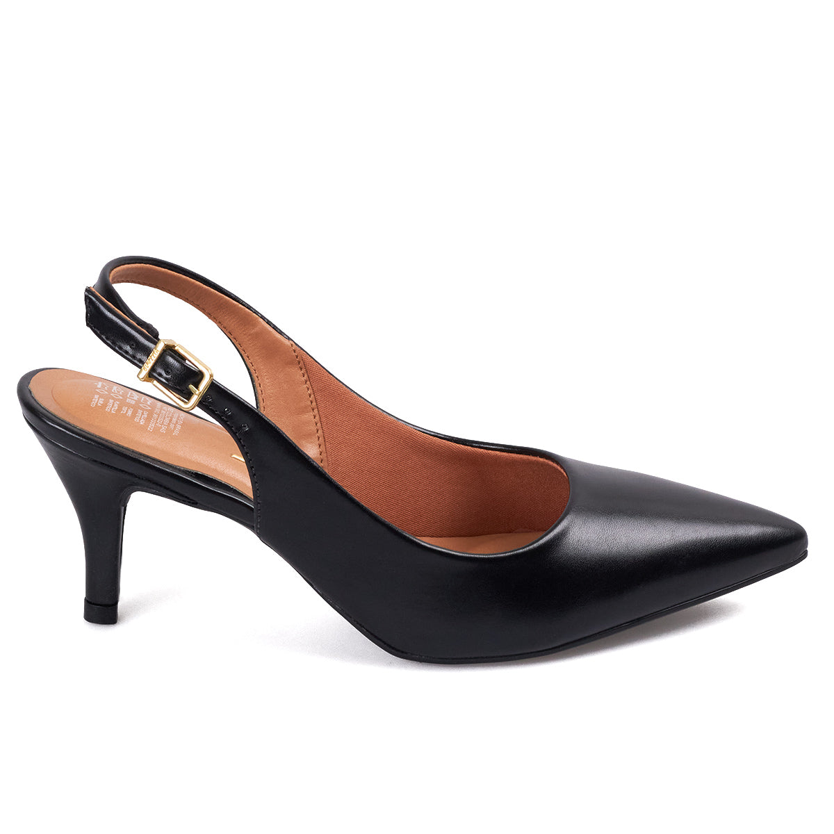 Tacon Medio Negro Slingback Vizzano Stiletto