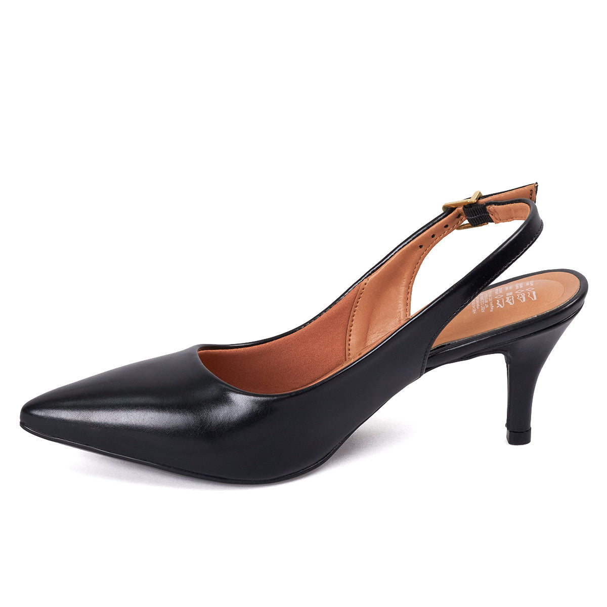 Tacon Medio Negro Slingback Vizzano Stiletto