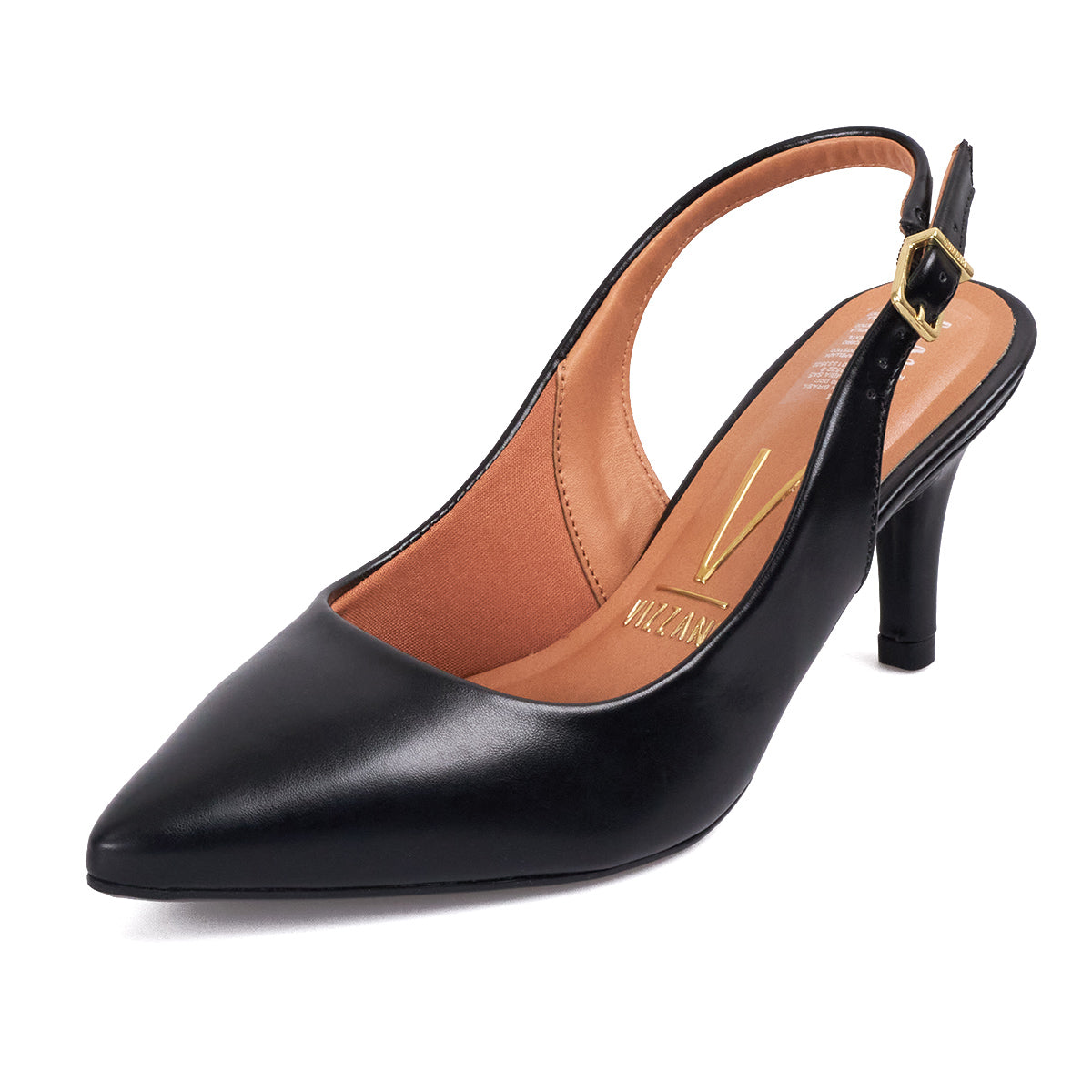 Tacon Medio Negro Slingback Vizzano Stiletto