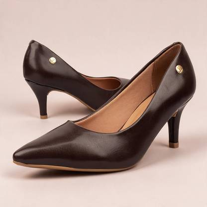 Tacón Medio Stiletto Café-Cacao Vizzano Tacón