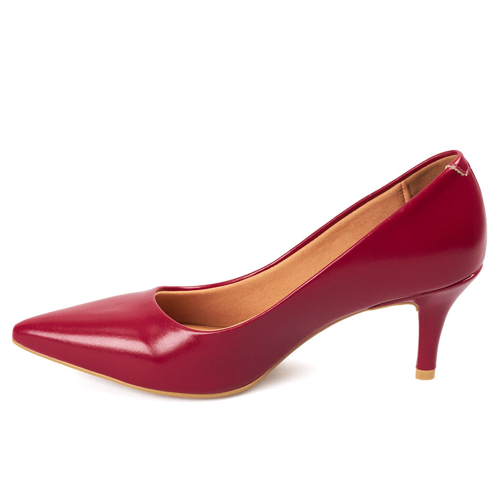 Tacon Medio Rojo-Cereza Stiletto Vizzano