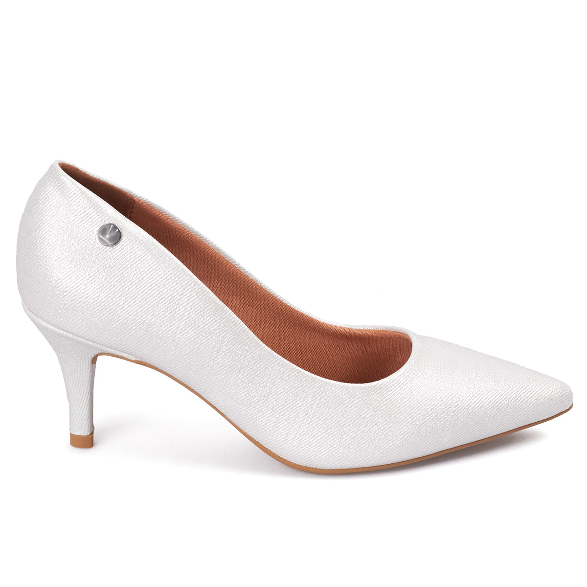 Tacon Medio Plateado Stiletto Vizzano