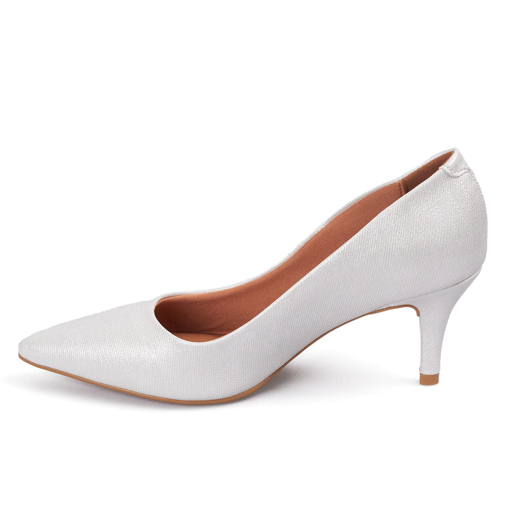 Tacon Medio Plateado Stiletto Vizzano