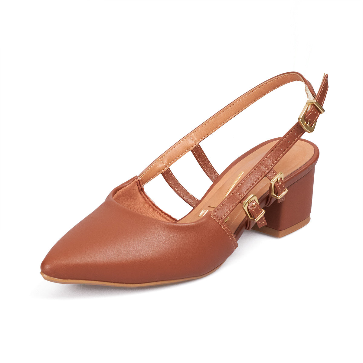 Tacon Medio Cuadrado Café-Moca Vizzano Tacones