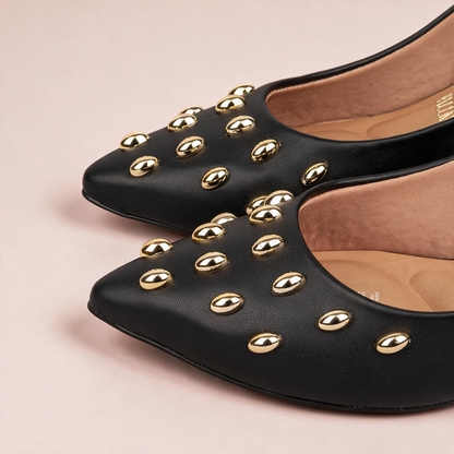 Tacón Bajo Cuadrado Slingback Negro Vizzano Tacón