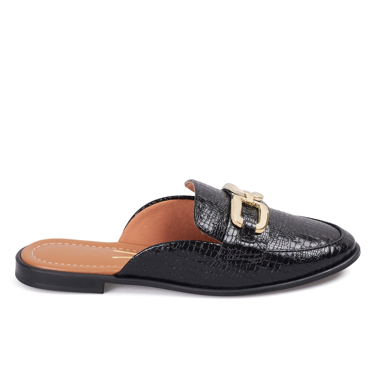 Slipper Baleta Zueco Negro Vizzano Zuecos