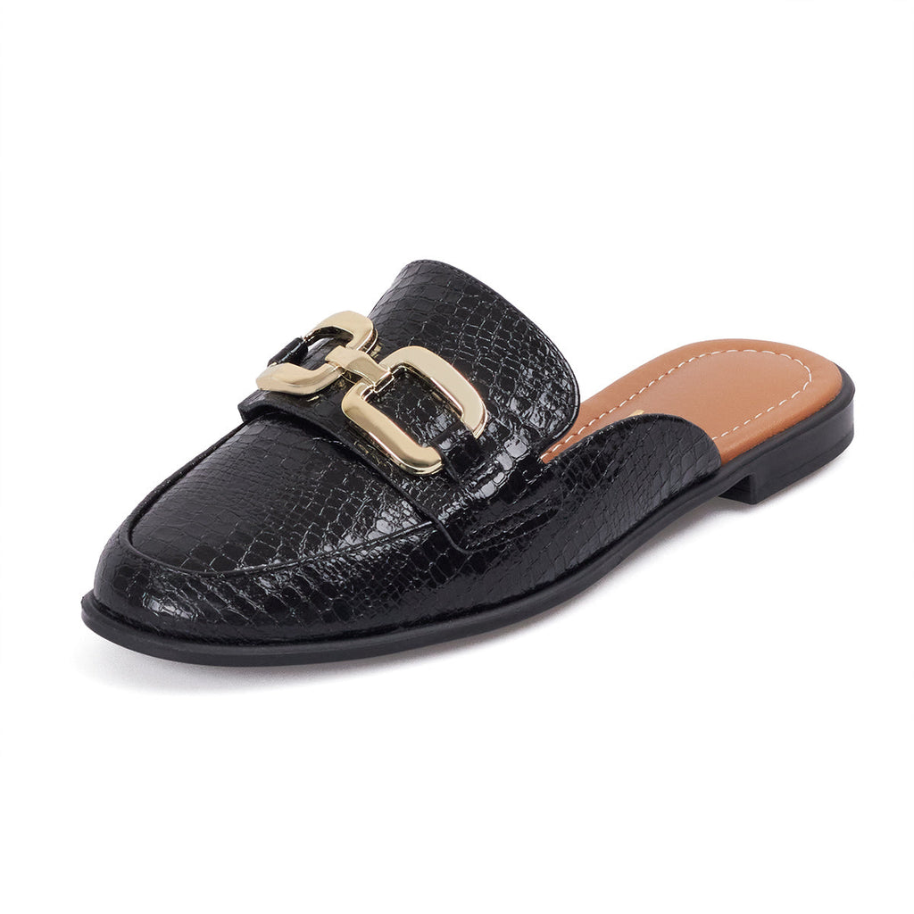 Slipper Baleta Zueco Negro Vizzano
