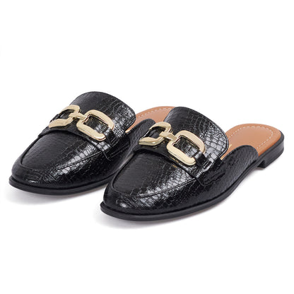 Slipper Baleta Zueco Negro Vizzano Zuecos