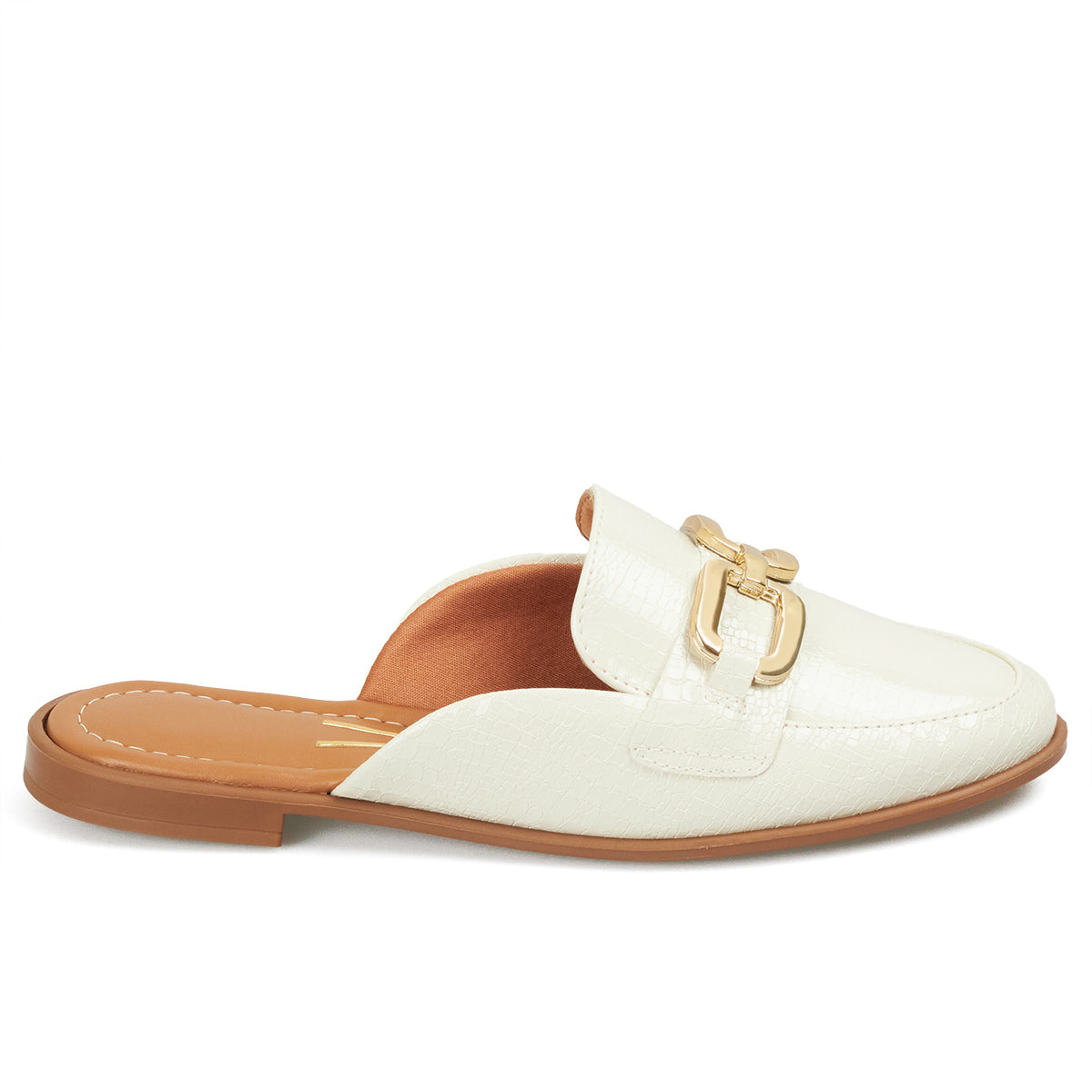 Slipper Baleta Zueco Blanco-Marfil Vizzano