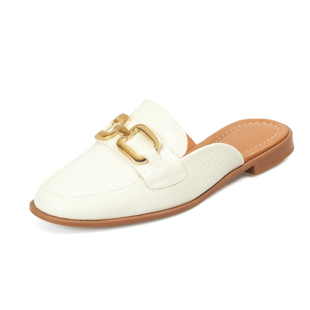 Slipper Baleta Zueco Blanco-Marfil Vizzano