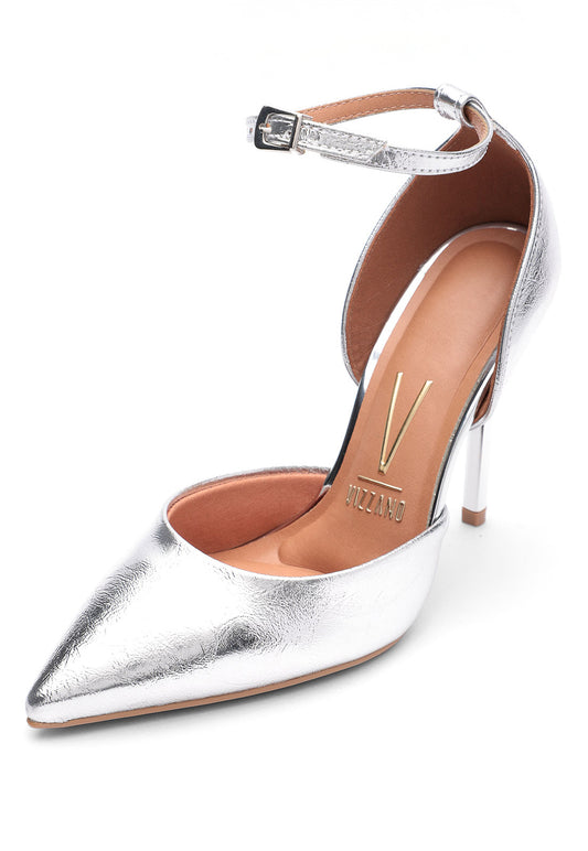 Tacones Altos Plateado Metalizado Vizzano Tacón Alto