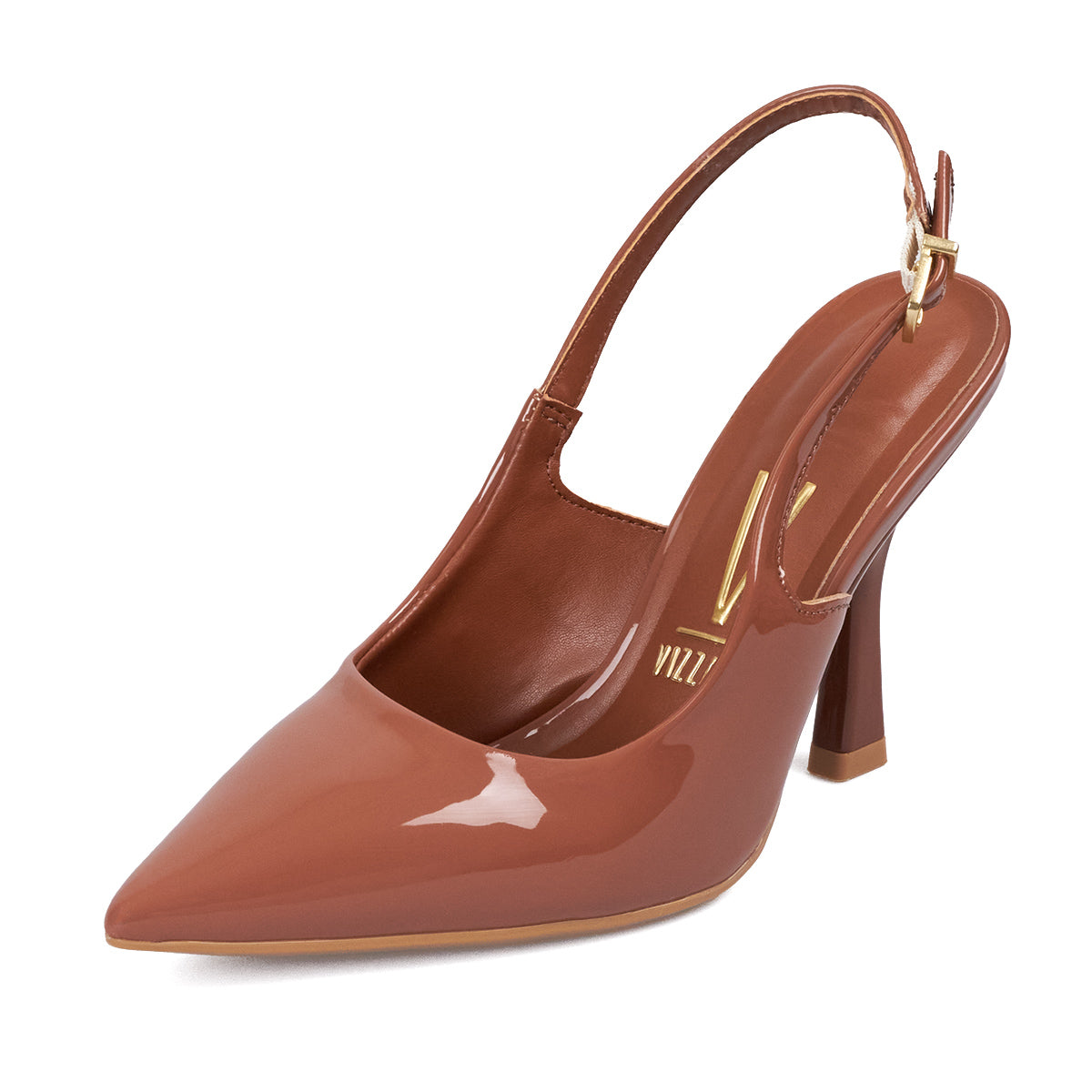 Tacon Alto Café-Moca Slingback Heel Vizzano Stiletto