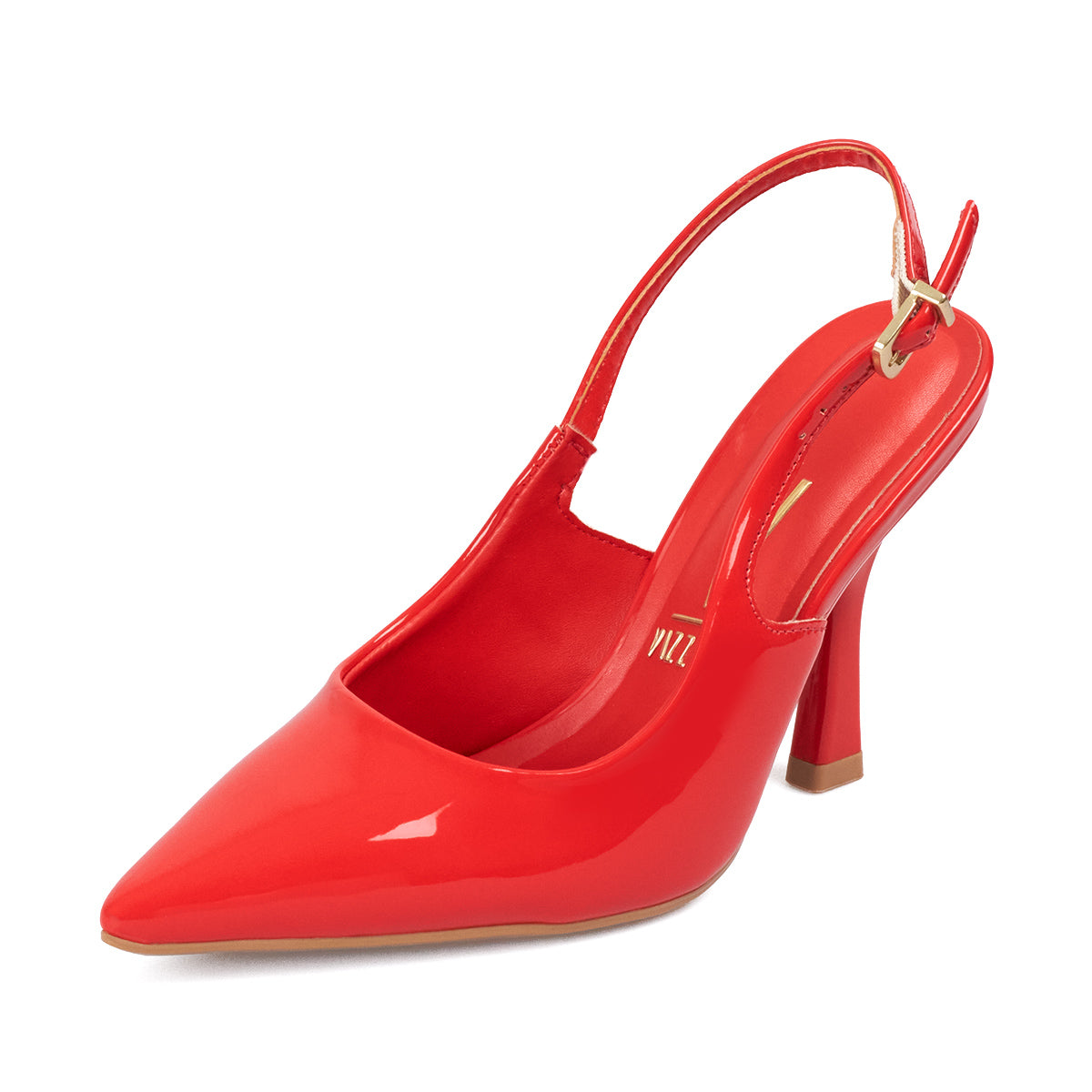 Tacon Alto Rojo-Rubi Slingback Heel Vizzano Stiletto