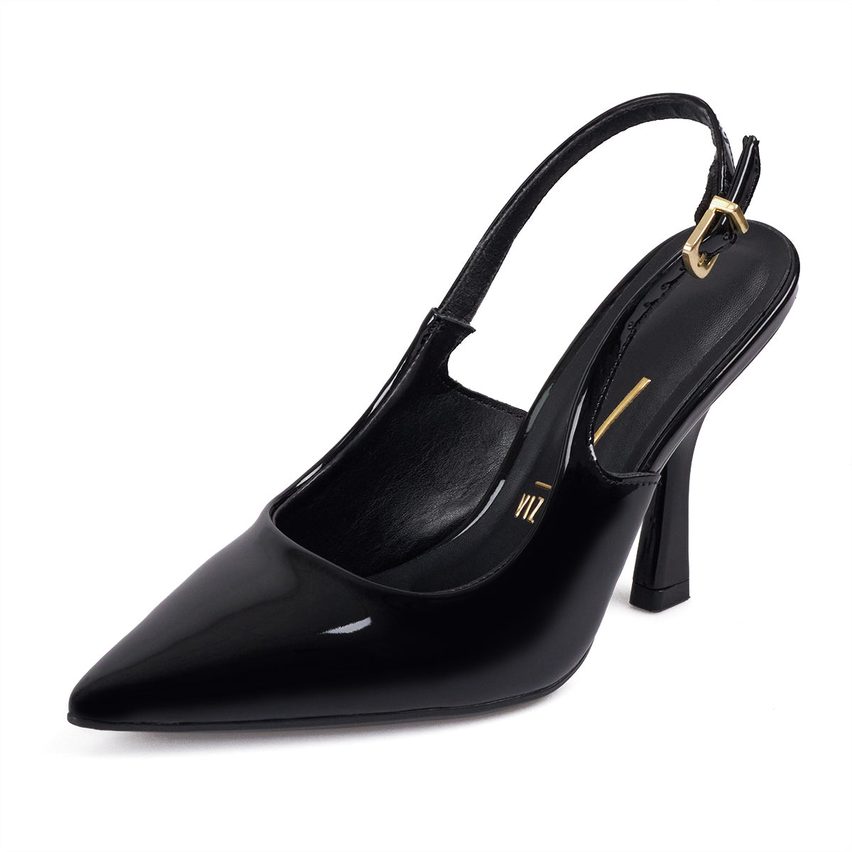Tacon Alto Negro-Negro Slingback Heel Vizzano Stiletto