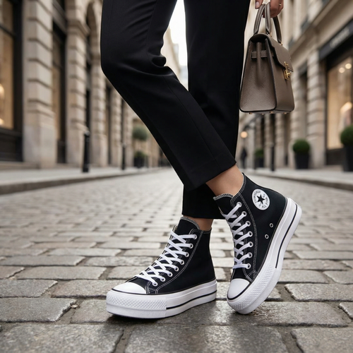 Tenis Converse Chuck Taylor All Star Lift Bota Negro Tenis