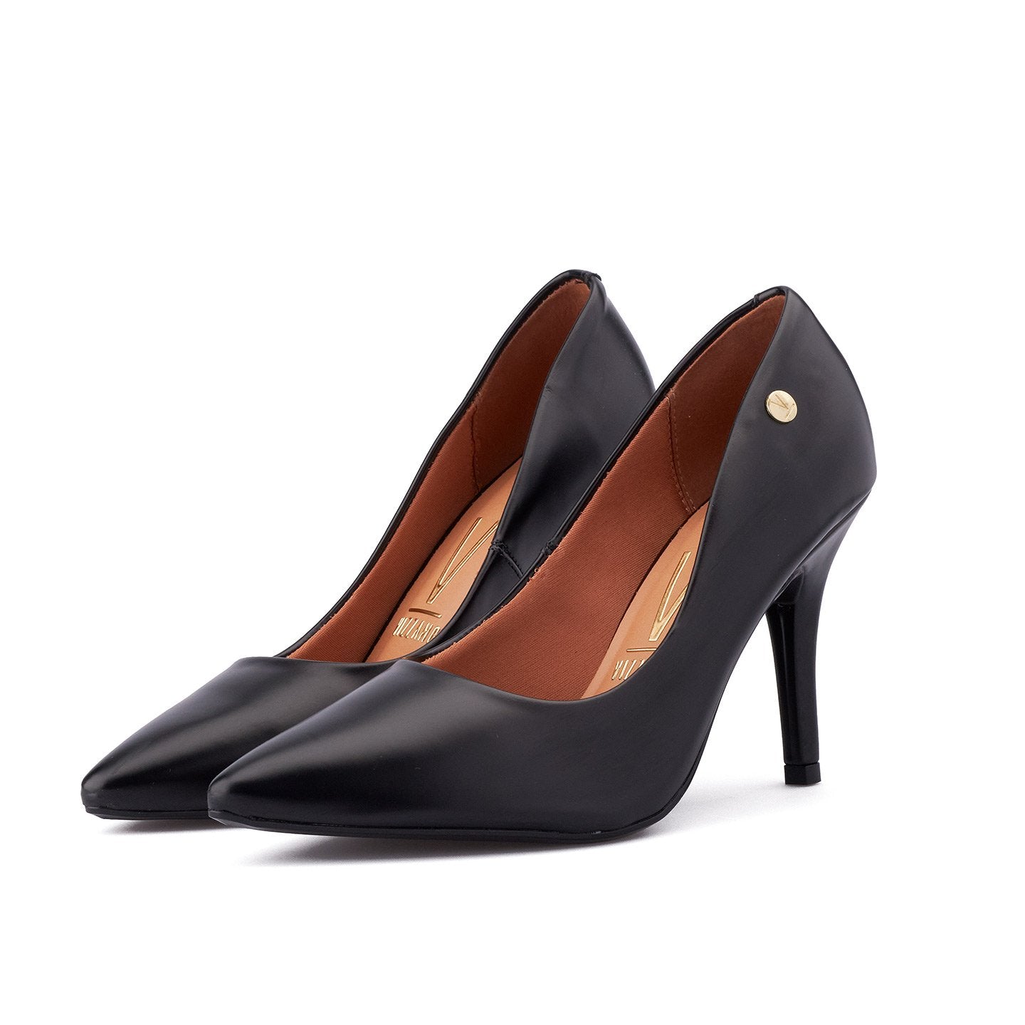 Tacón Stiletto Negro Napa Vizzano