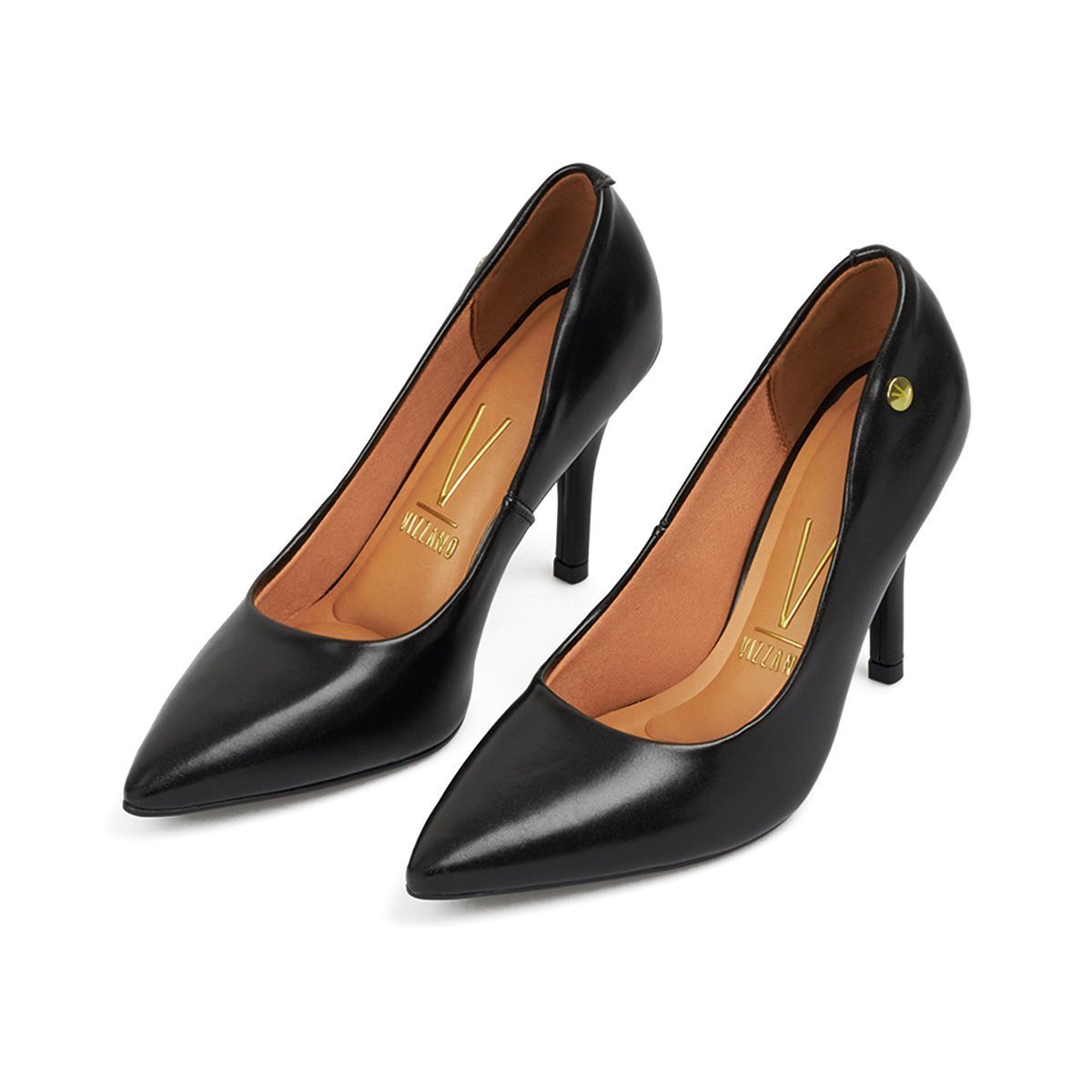 Tacón Stiletto Alto Negro Vizzano
