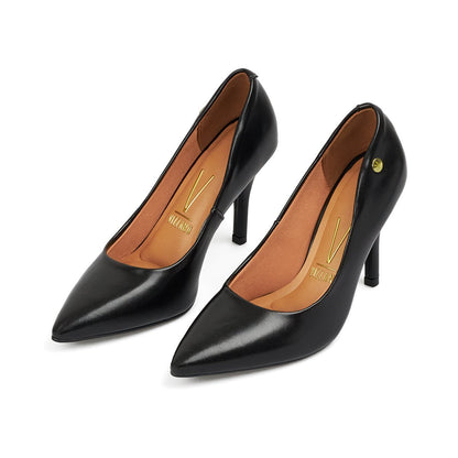 Tacón Stiletto Alto Negro Vizzano