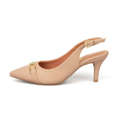 Tacón Stiletto Medio Pelica Beige Vizzano