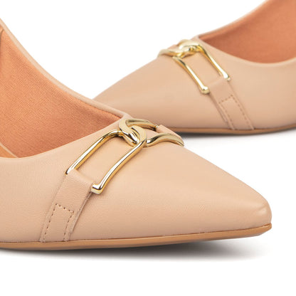 Tacón Stiletto Medio Pelica Beige Vizzano