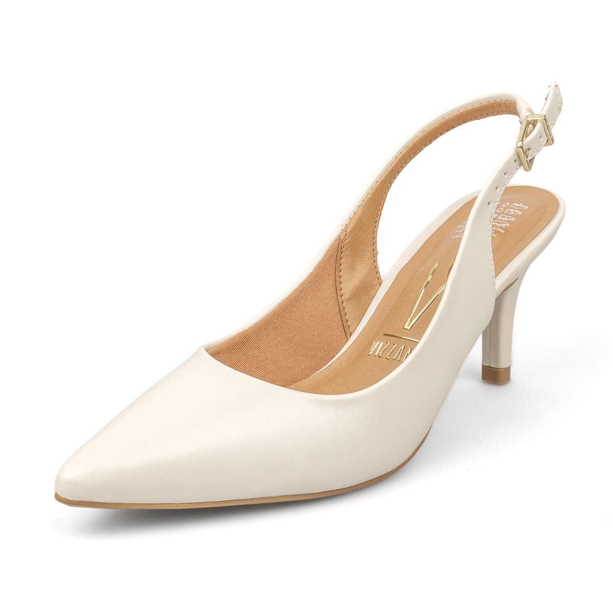 Tacón Medio Slingback Napa Garda Marfil Vizzano Tacones