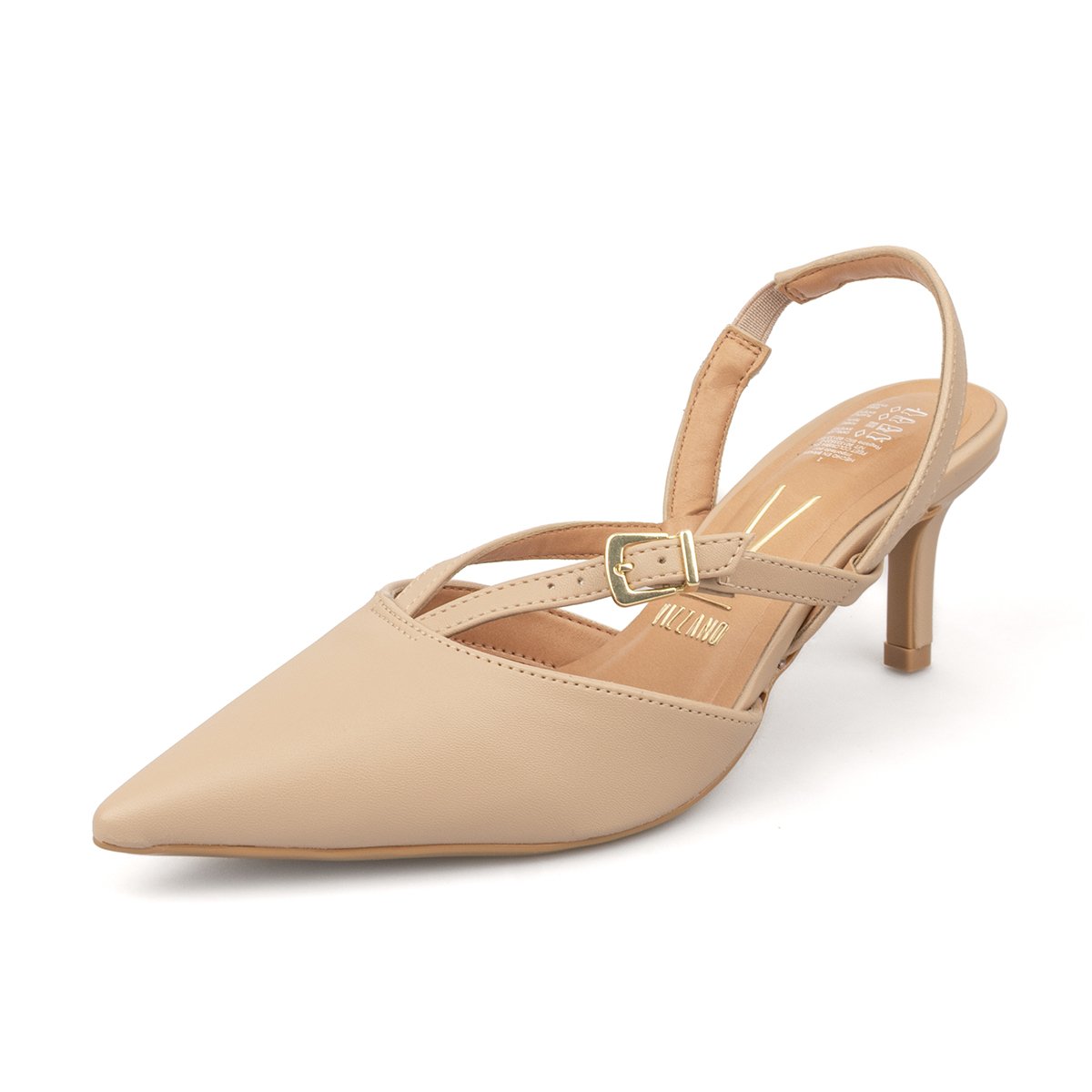 Tacón Medio Slingback Pelica Beige Vizzano Tacones