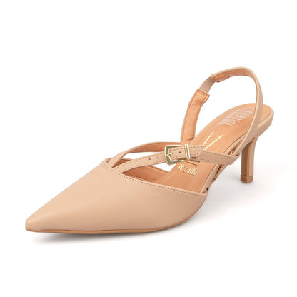 Tacón Medio Slingback Pelica Beige Vizzano Tacones