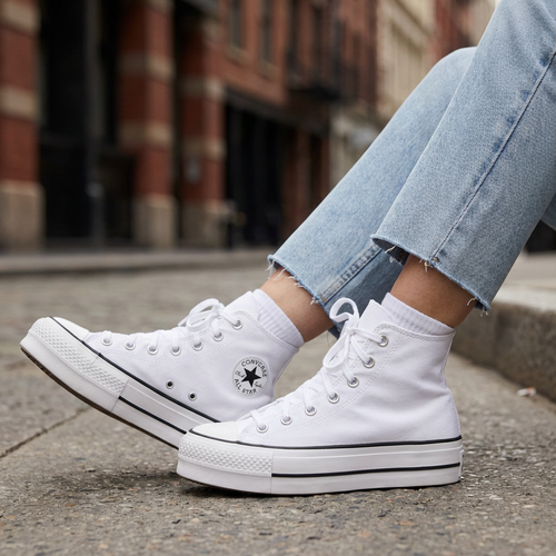 Tenis Converse Chuck Taylor All Star Lift Bota Blanco Tenis