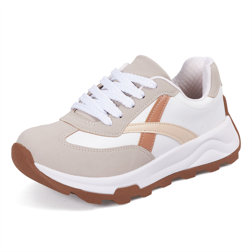 Tenis LifeStyle Blanco-Gris Athleisure Beira Rio