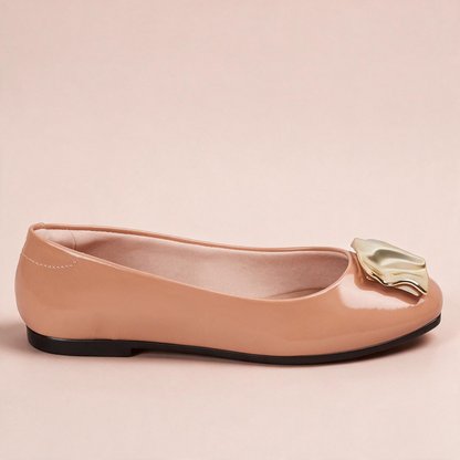 Baleta Casual Nude-Dorado Beira Rio Baleta
