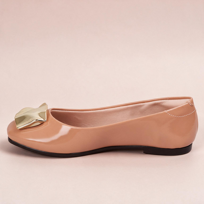Baleta Casual Nude-Dorado Beira Rio Baleta