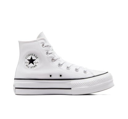 Tenis Converse Lift plataforma blanca mujer - vista lateral interior