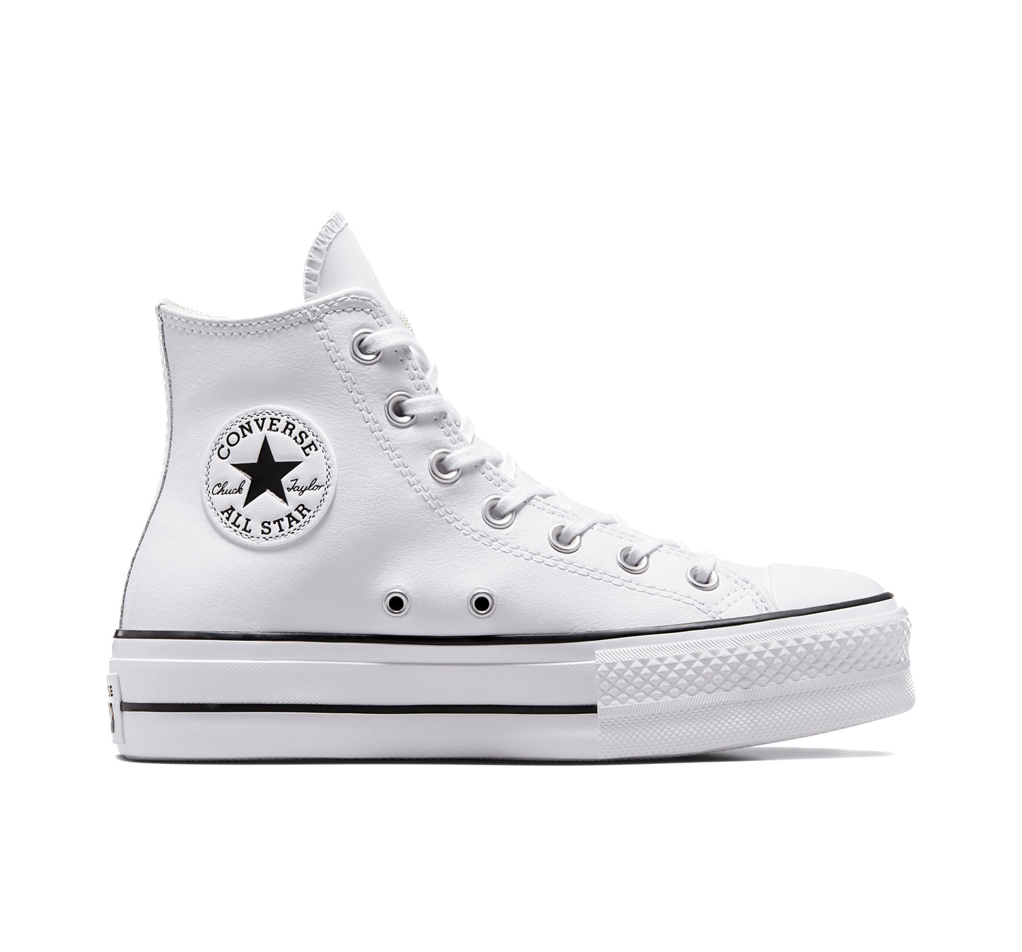 Tenis Converse Chuck Taylor All Star Lift Leather Bota Blanco Tenis